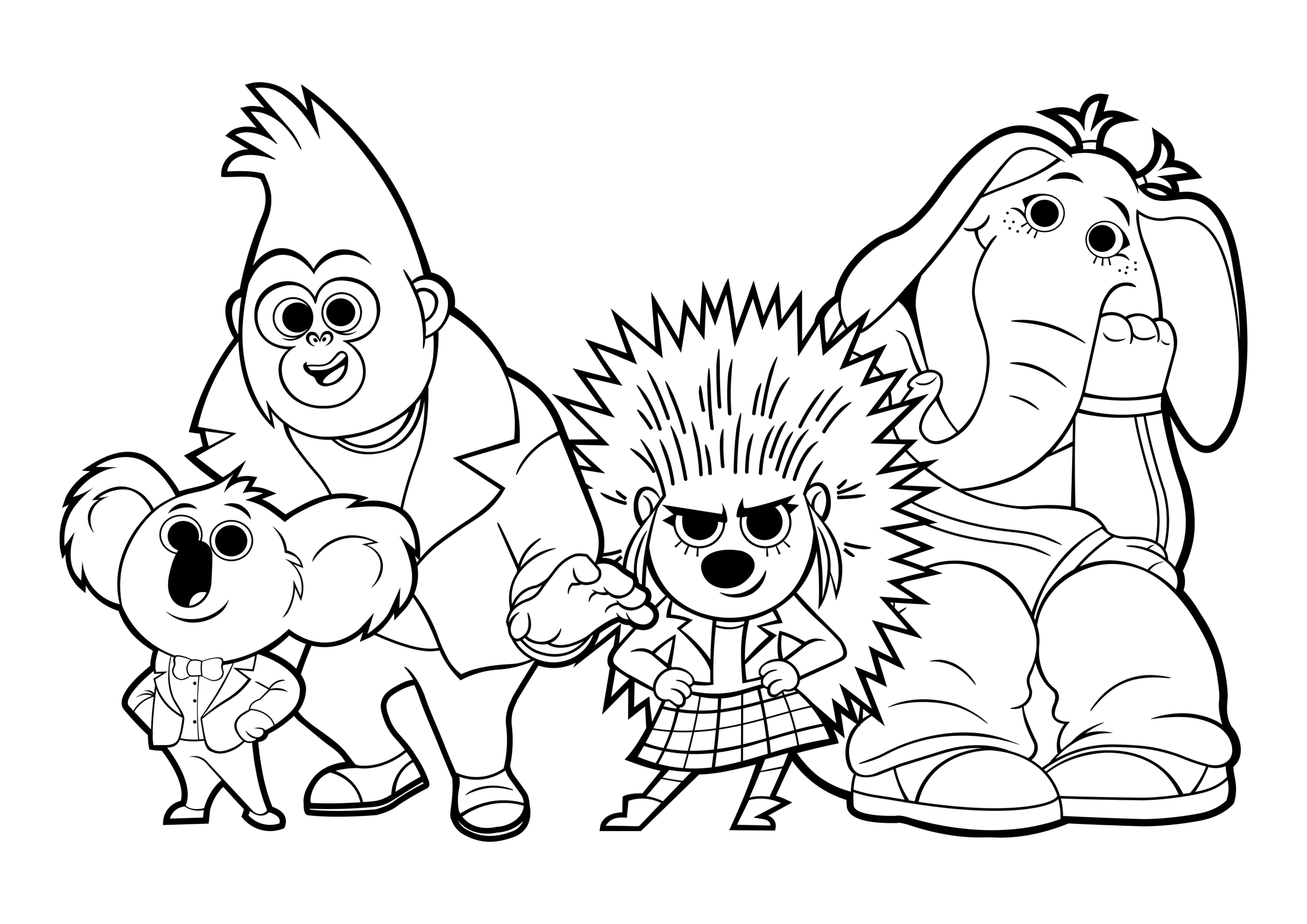 Coloring Pages Sing 2 - Printable
