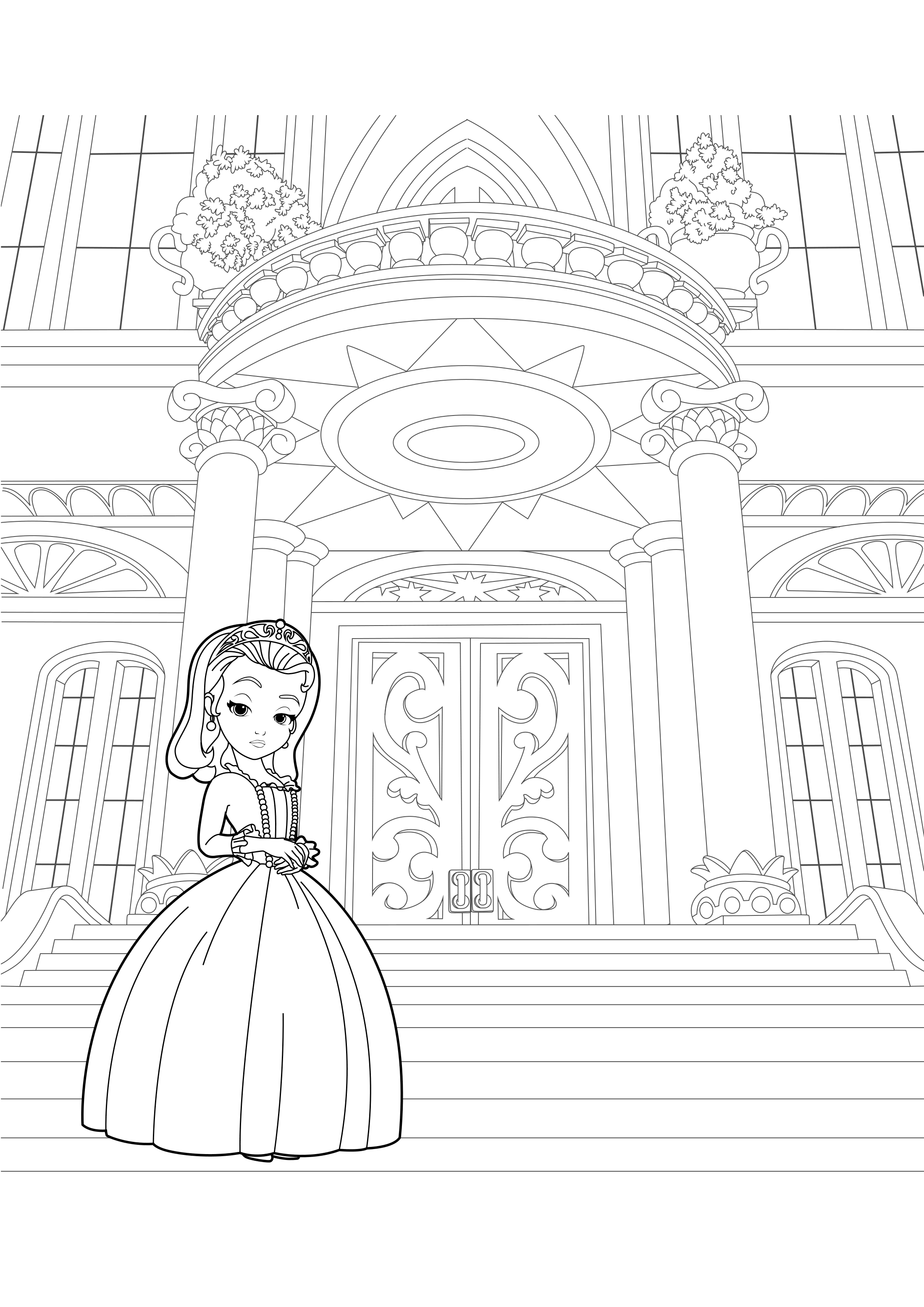 Coloring page Sofia the First Castle