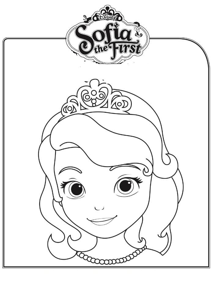 Coloring page Sofia the First Sofia's face