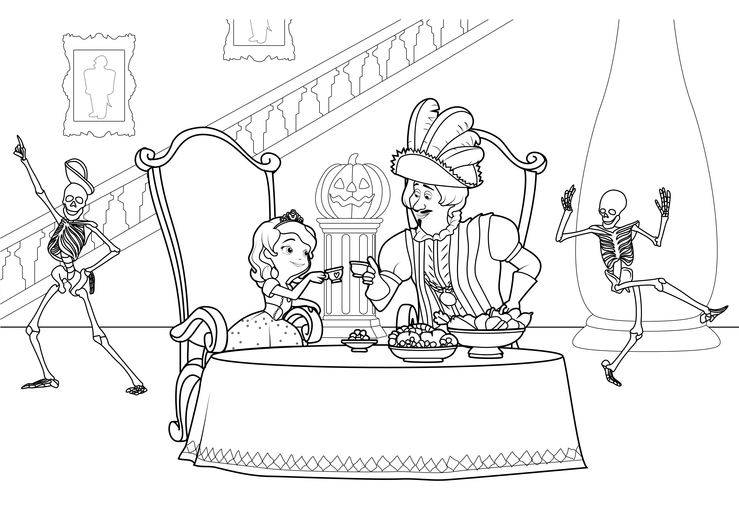 Coloring page Sofia the First The Royal Ball