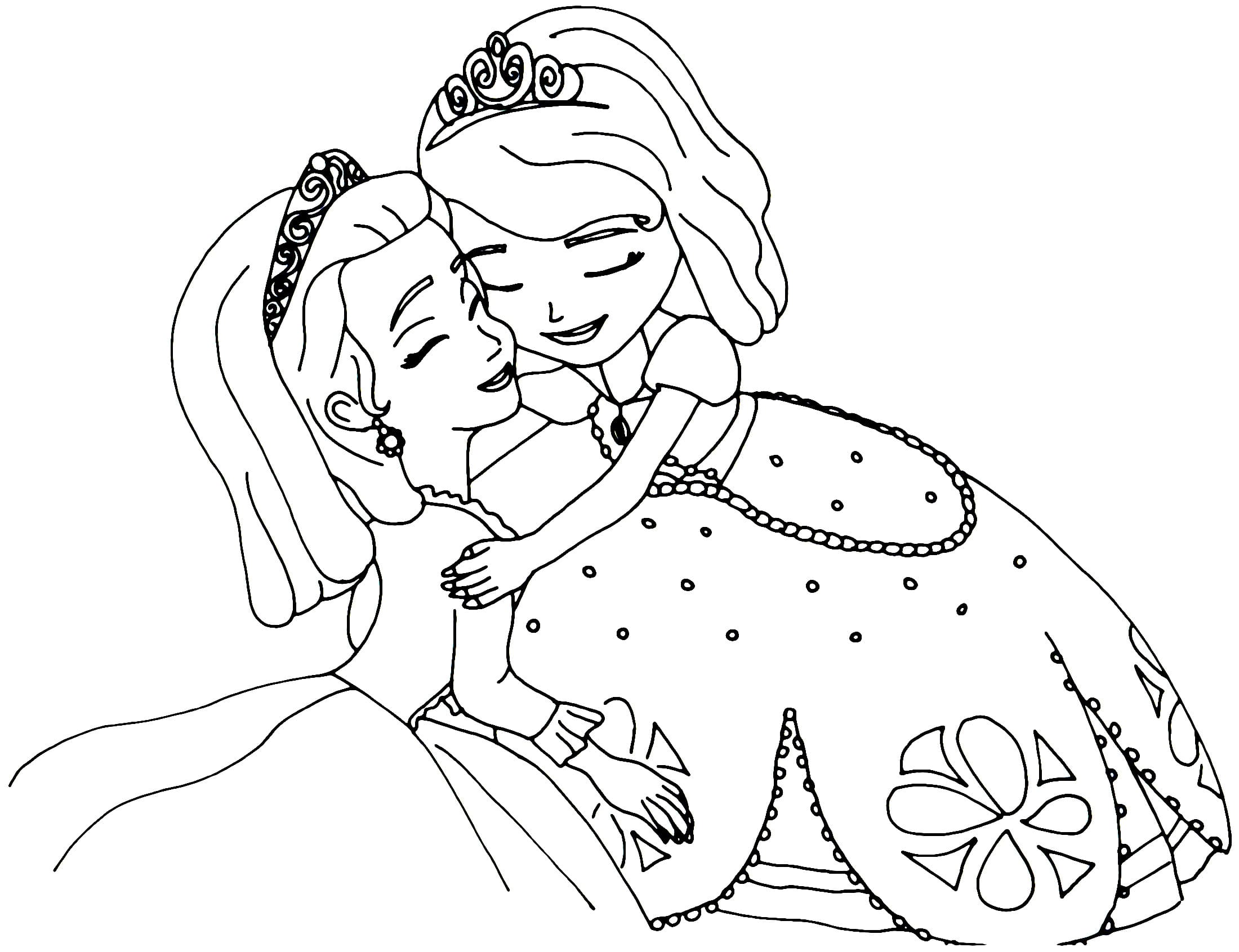 Coloring page Sofia the First Princesses
