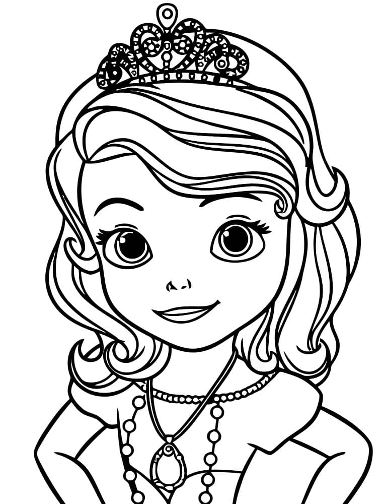 Ausmalbild Sofia die Erste Prinzessin