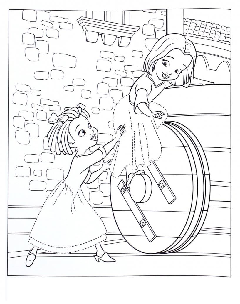 Coloring page Sofia the First Two girlfriends