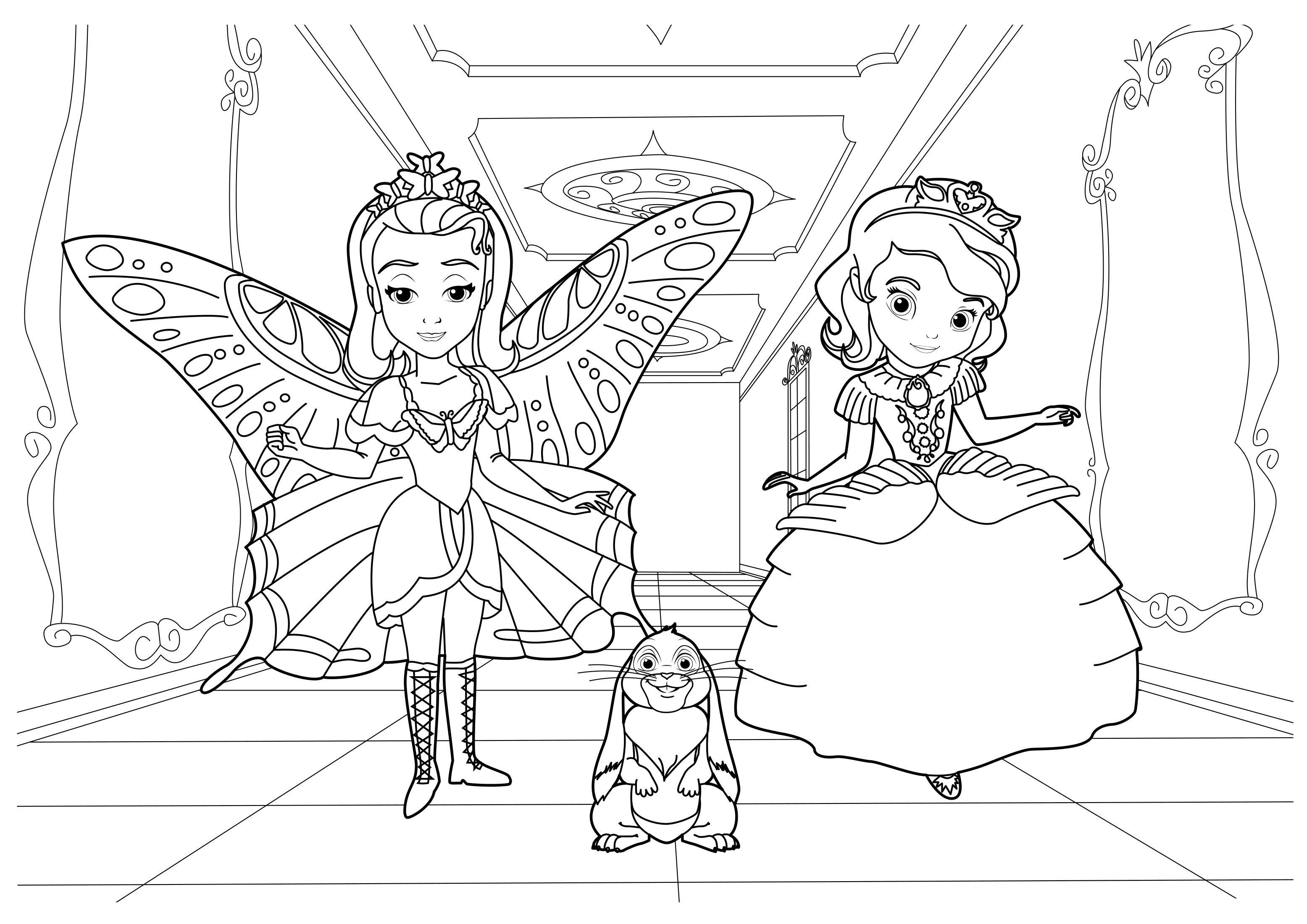 Coloring page Sofia the First Fairy and Princess