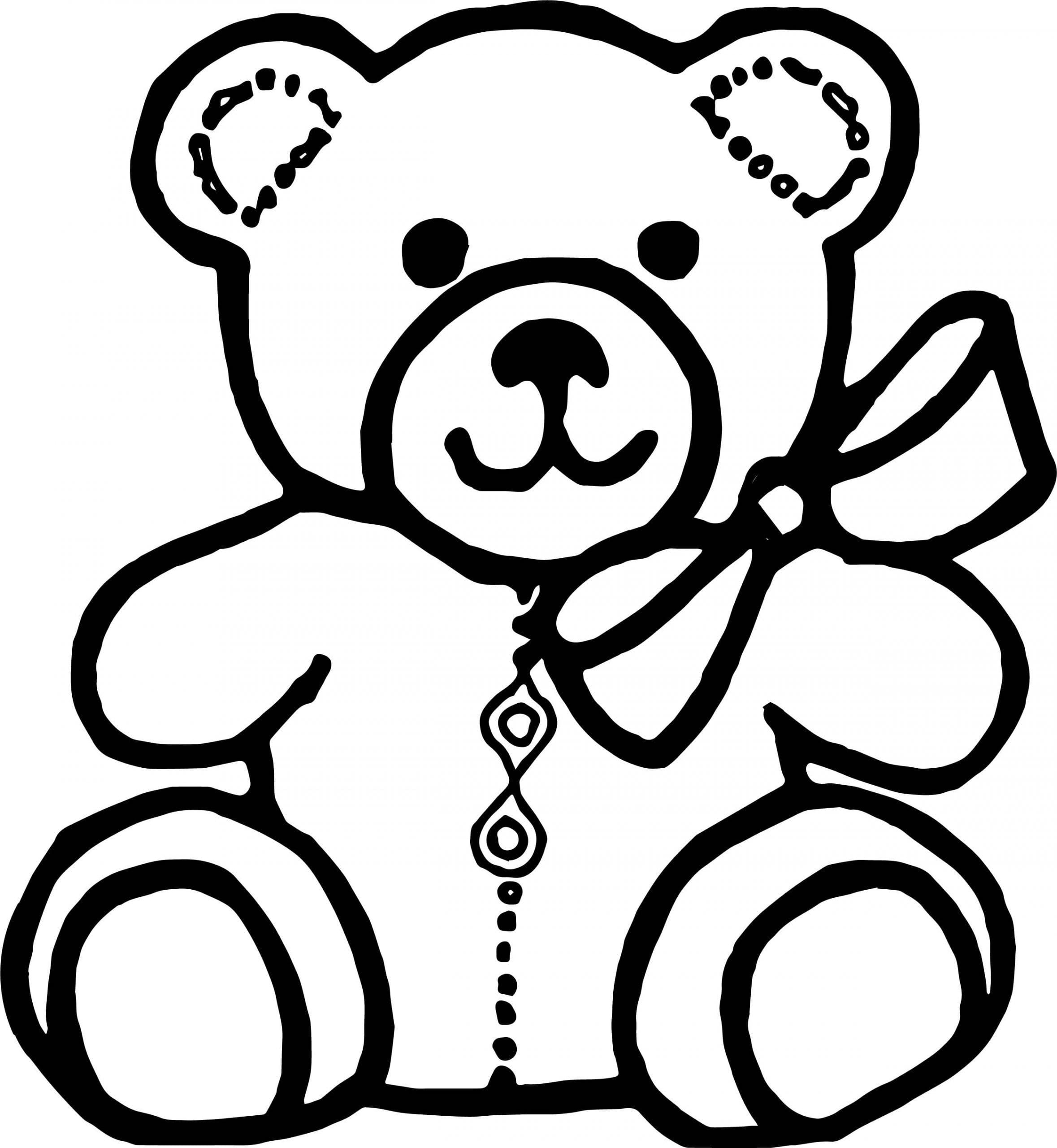 Раскраски Плюшевый Медведь (Мишка Тедди) - Распечатать