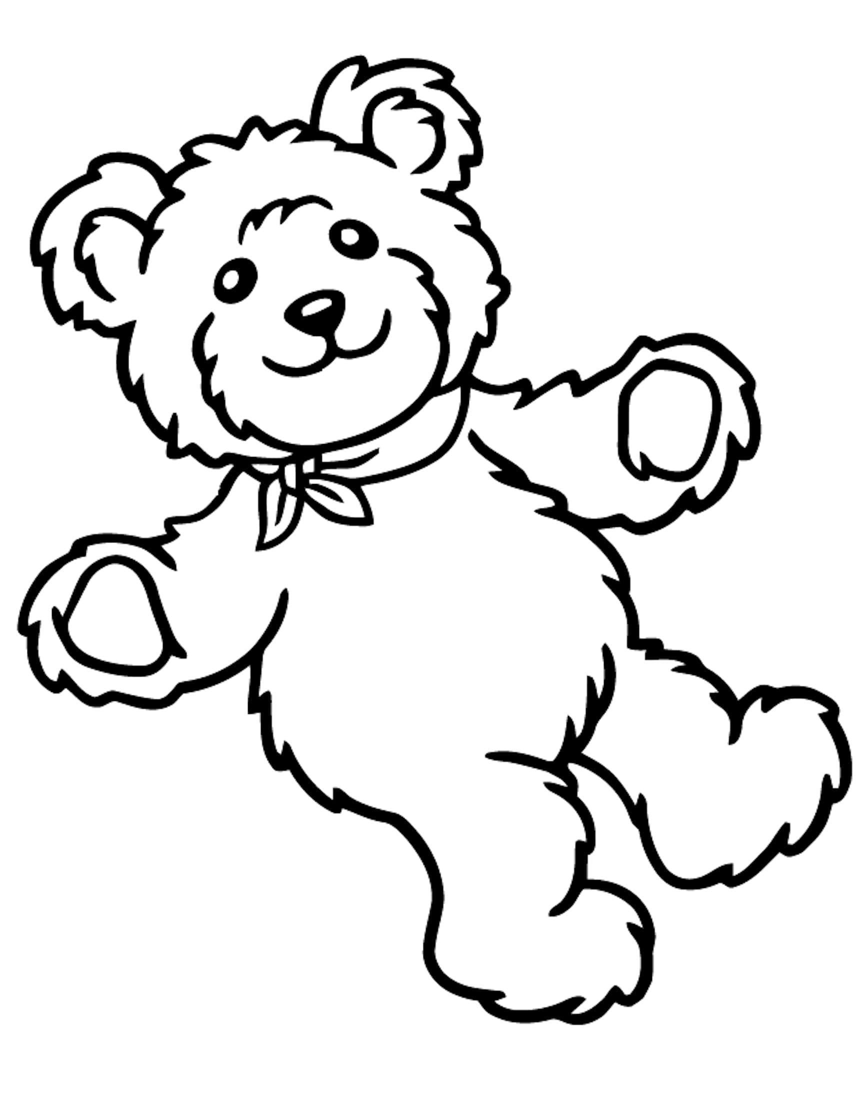 Coloring page Teddy Bears Teddy bear for kids