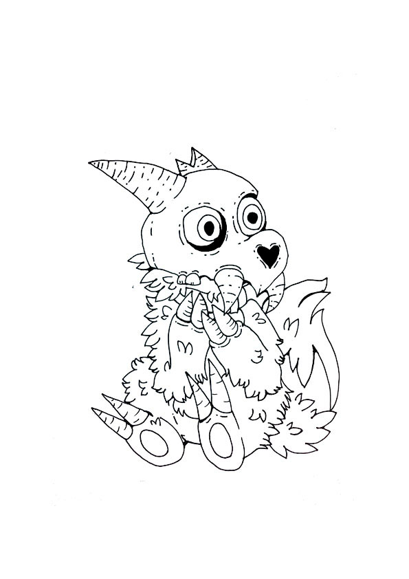 Ausmalbild The Owl House Monster King