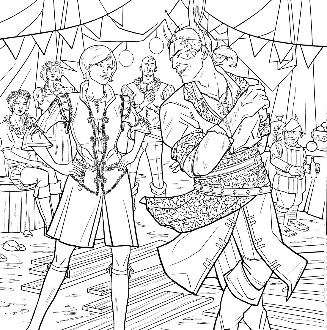 Coloring page Witcher Dances