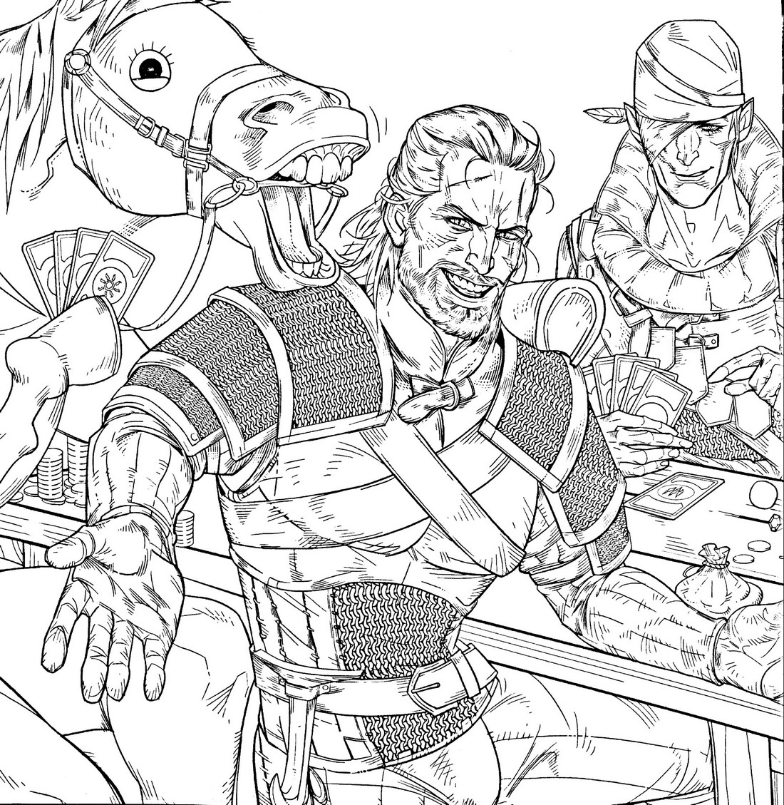 Coloring Pages Witcher Witcher series Print