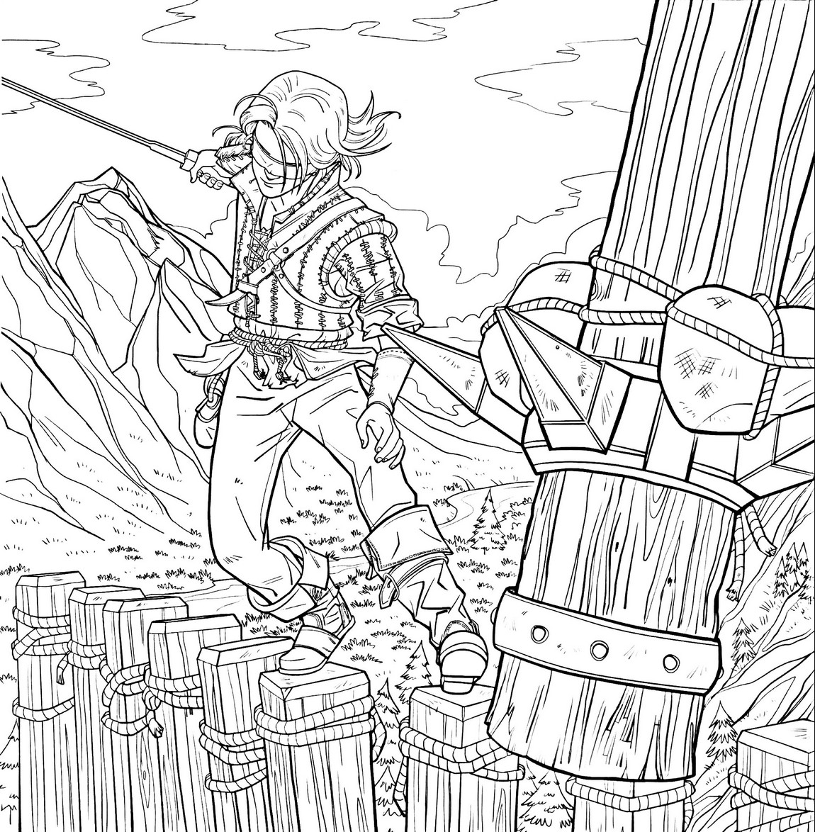 Coloring page Witcher Witcher Game