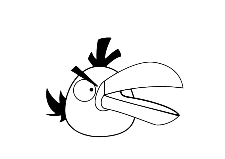 Pássaro pensativo-Livro Para Colorir Por Angry Birds