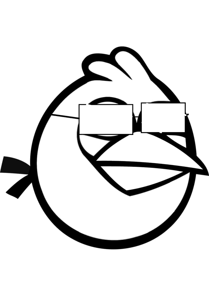 Cool bird with glasses