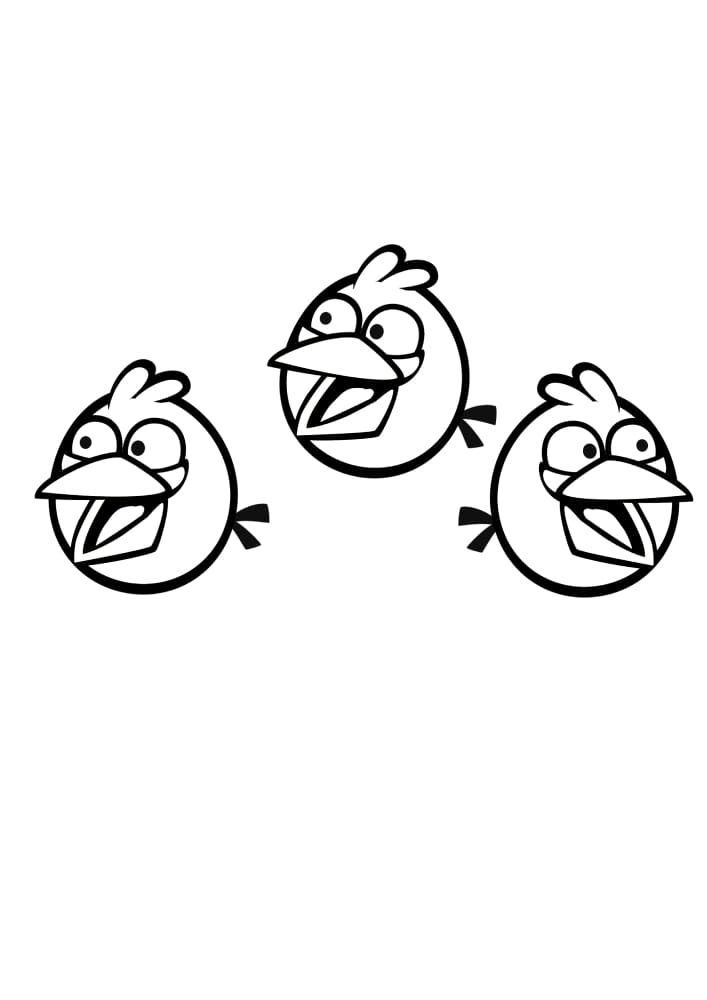 Три злые птицы и надпись Энгри Бёрдз