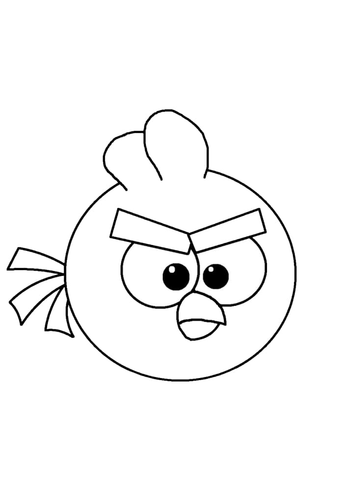 Nachdenklich Vogel - ausmalbild Angry Birds