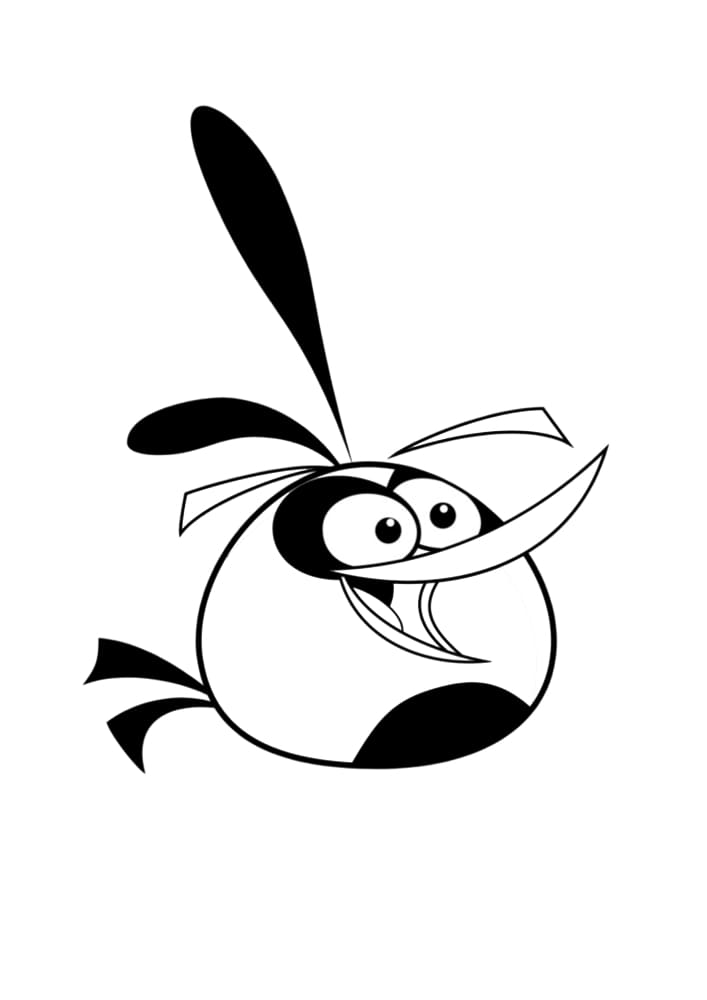 Три разные птички Энгри Бёрдз - раскраска для детей