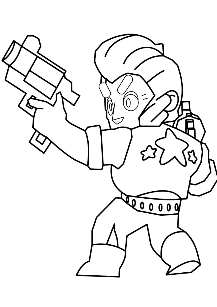 Outro Traje Do Personagem Colt Razukraski Com - desenho para colorir do colt brawl stars