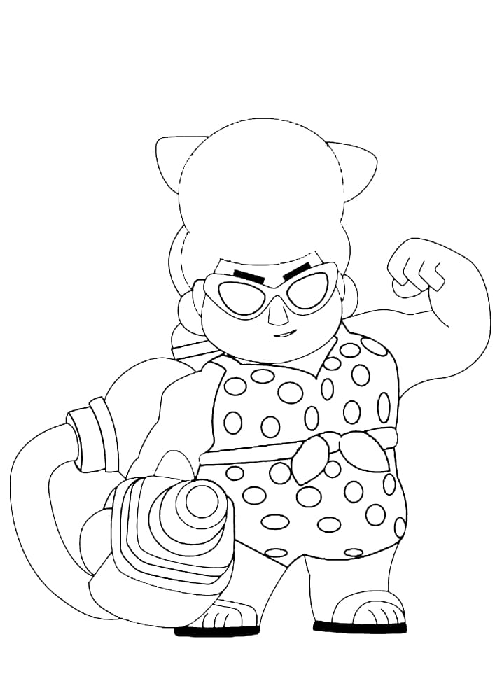 Beach Pam Character Razukraski Com - desenho brawl stars lion cat para colorir