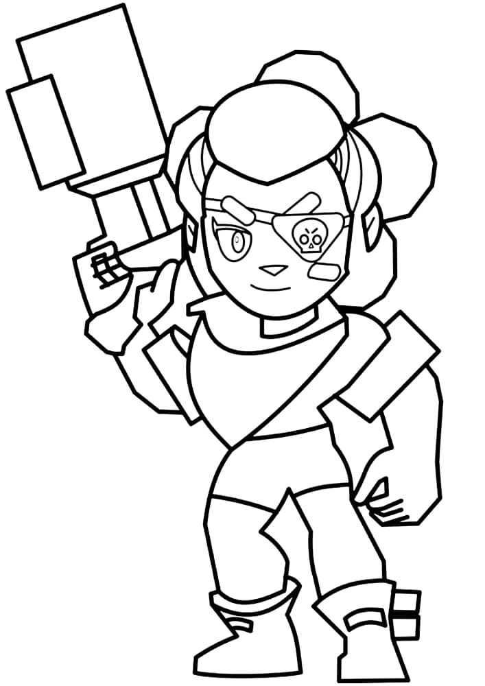 Coloring page Brawl Stars Shelly