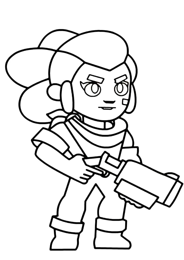 Coloriage Brawl Stars Belle Shelly
