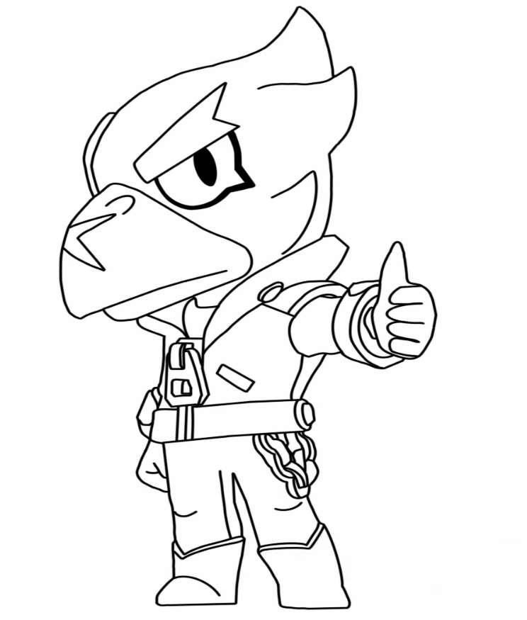 Coloring page Crow Brawl Stars For boys