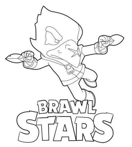 Ausmalbild Brawl Stars Crow Ninja