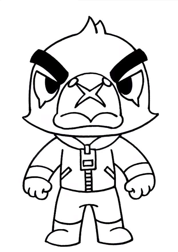Coloring page Crow Brawl Stars For kids