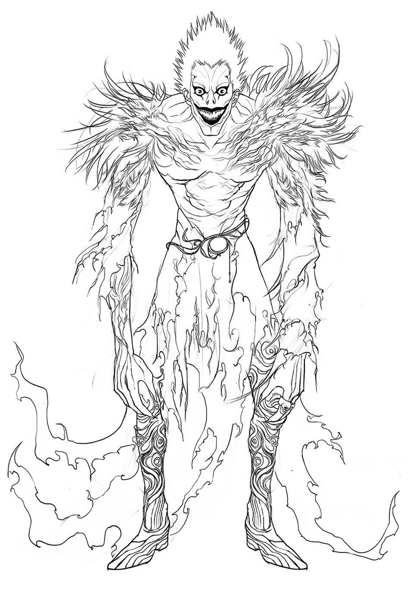 Coloring page Death Note Ryuk