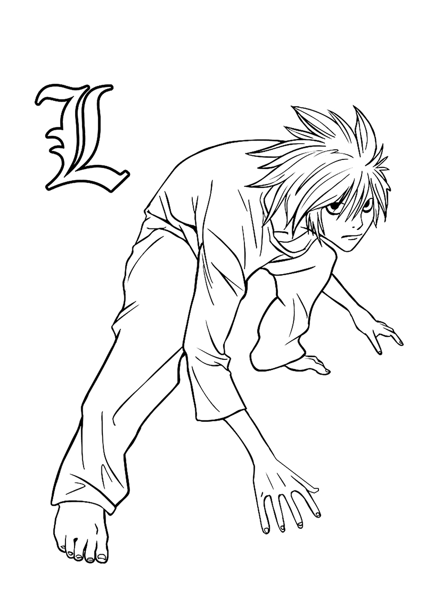 Coloring page Death Note L