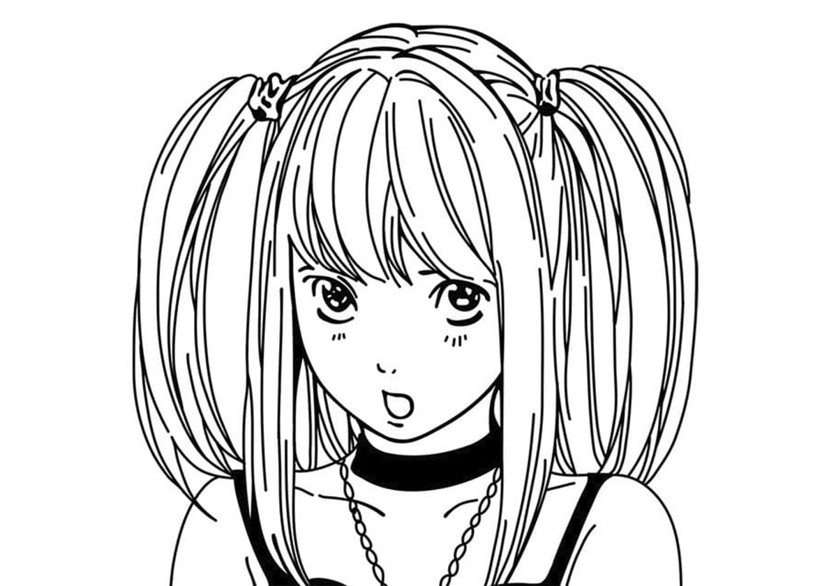 Coloring Pages Death Note Amane Misa Print Free