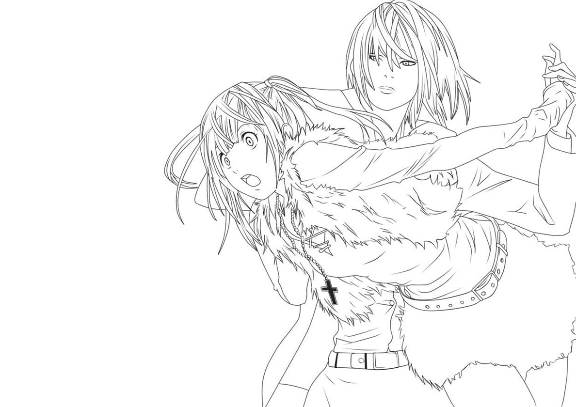 Coloring page Death Note Misa and Mello