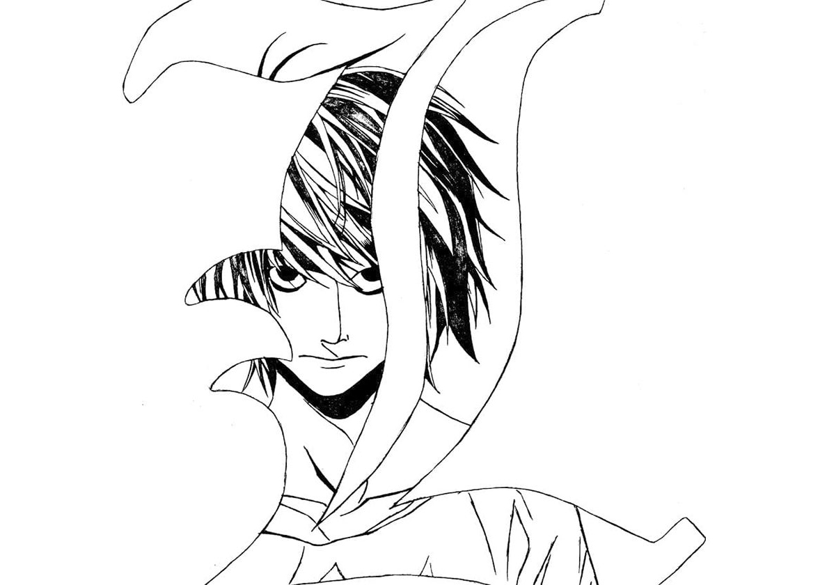 Coloring page Death Note Anime L
