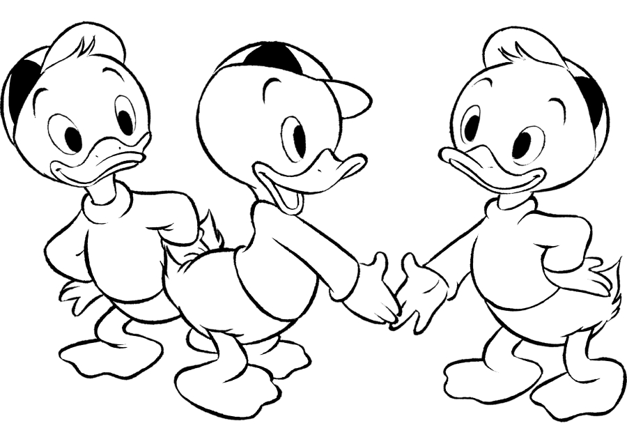 Three ducklings-coloring book