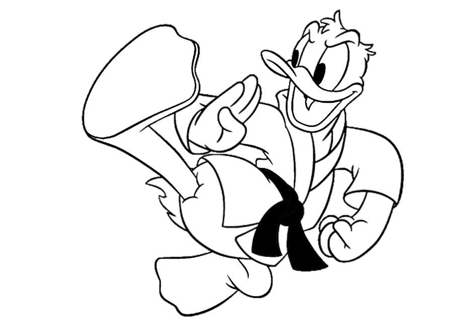 Der lachende Donald Duck-ausmalbild