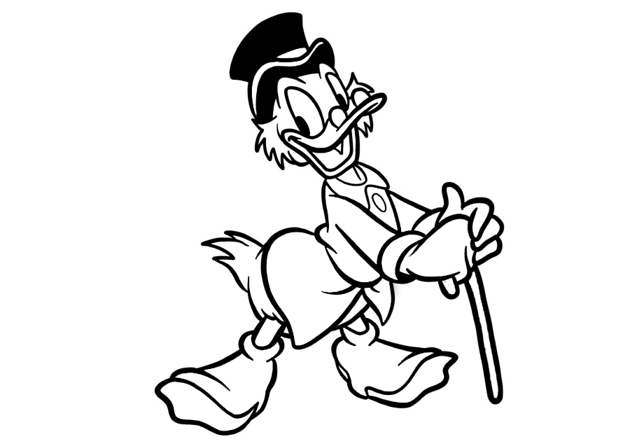 Livro para colorir Scrooge McDuck