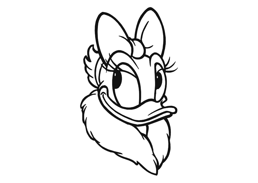 Pato-Daisy Duck-página para colorir