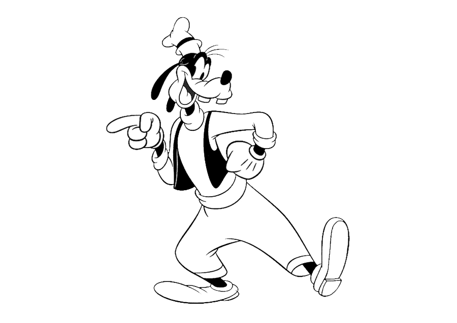 Goofy character from Disney