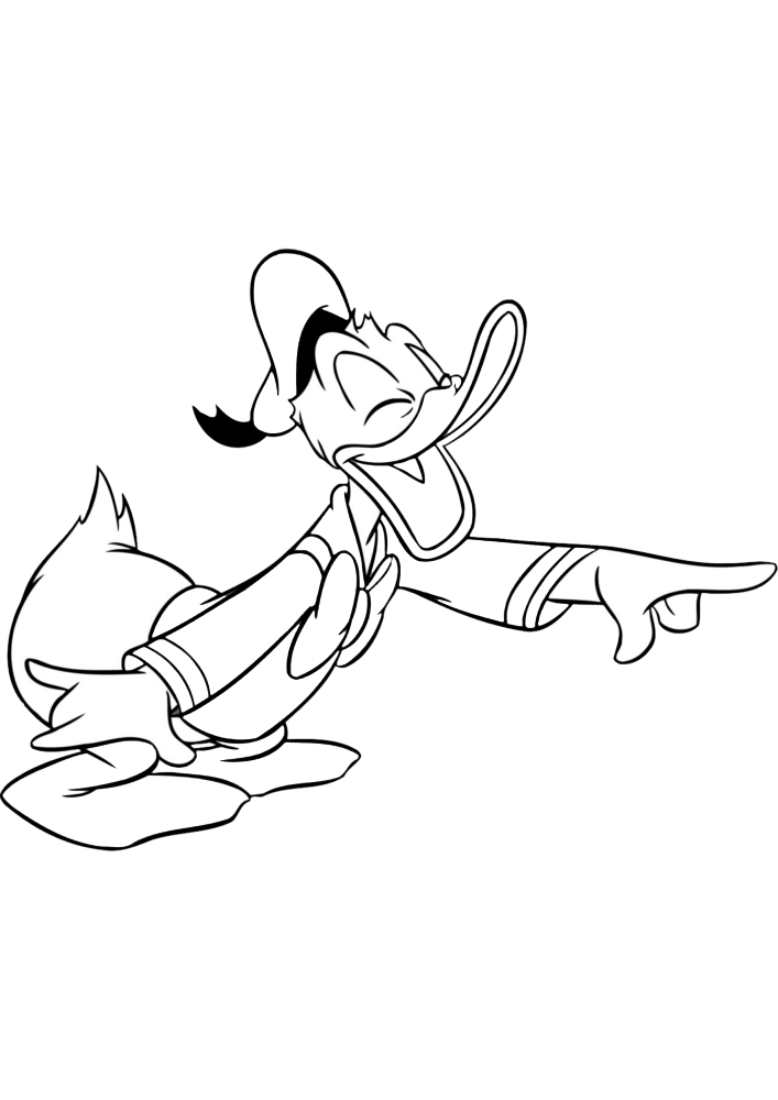 Laughing Donald Duck-coloring book