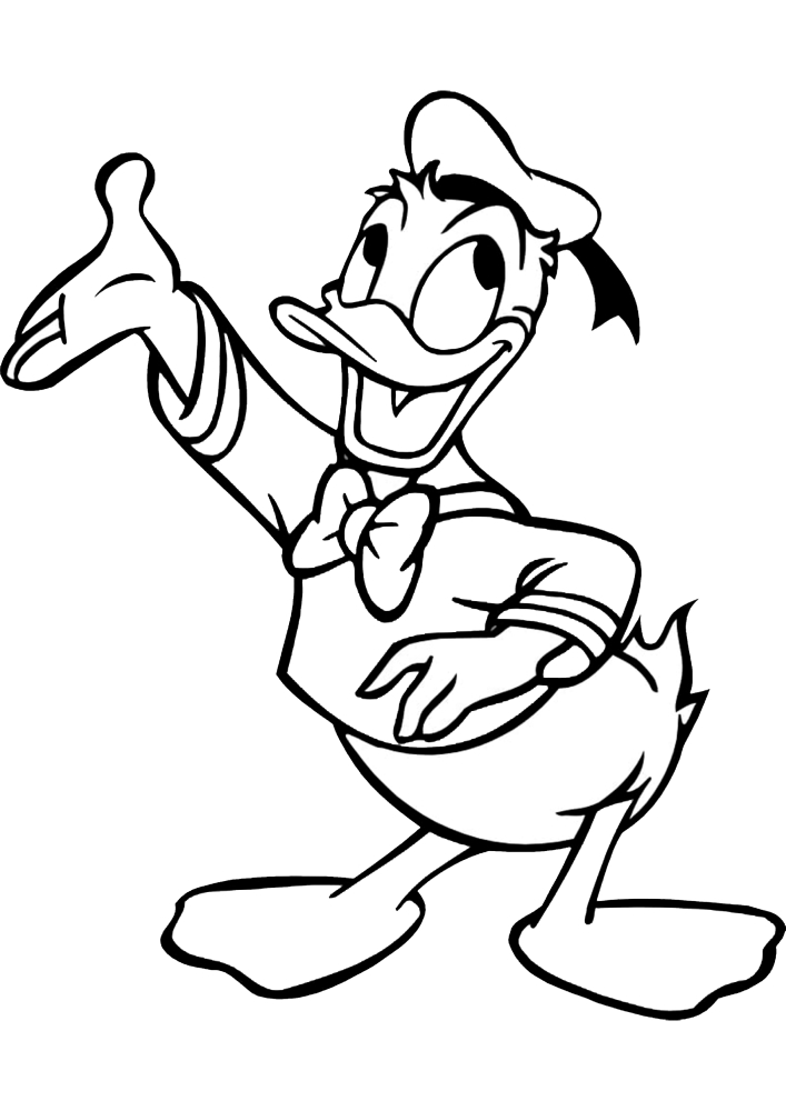 ausmalbild-Donald Duck