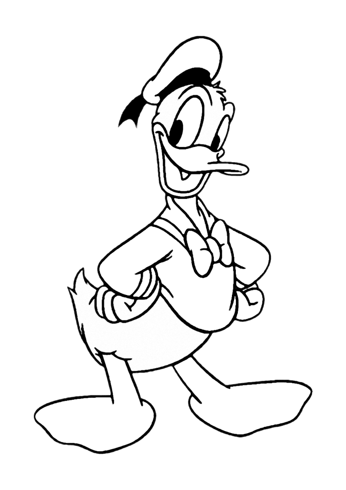Der lachende Donald Duck-ausmalbild