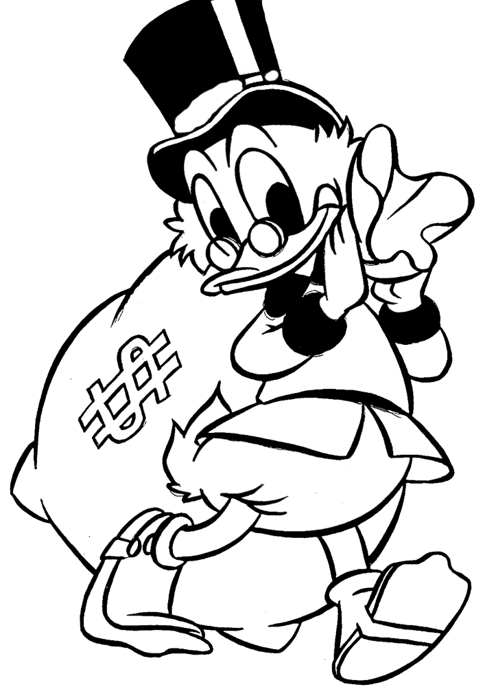 Donald Duck holds an ice cream in his hand