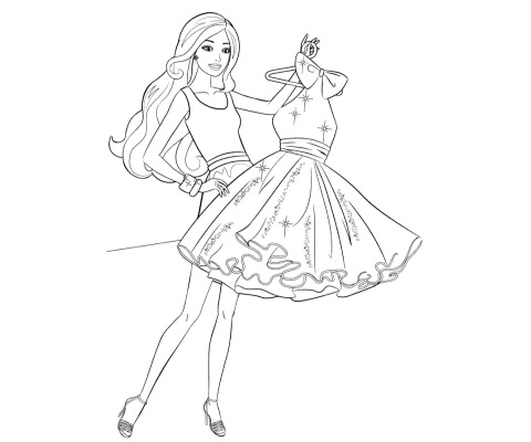 Print Coloring pages Dolls for Girls