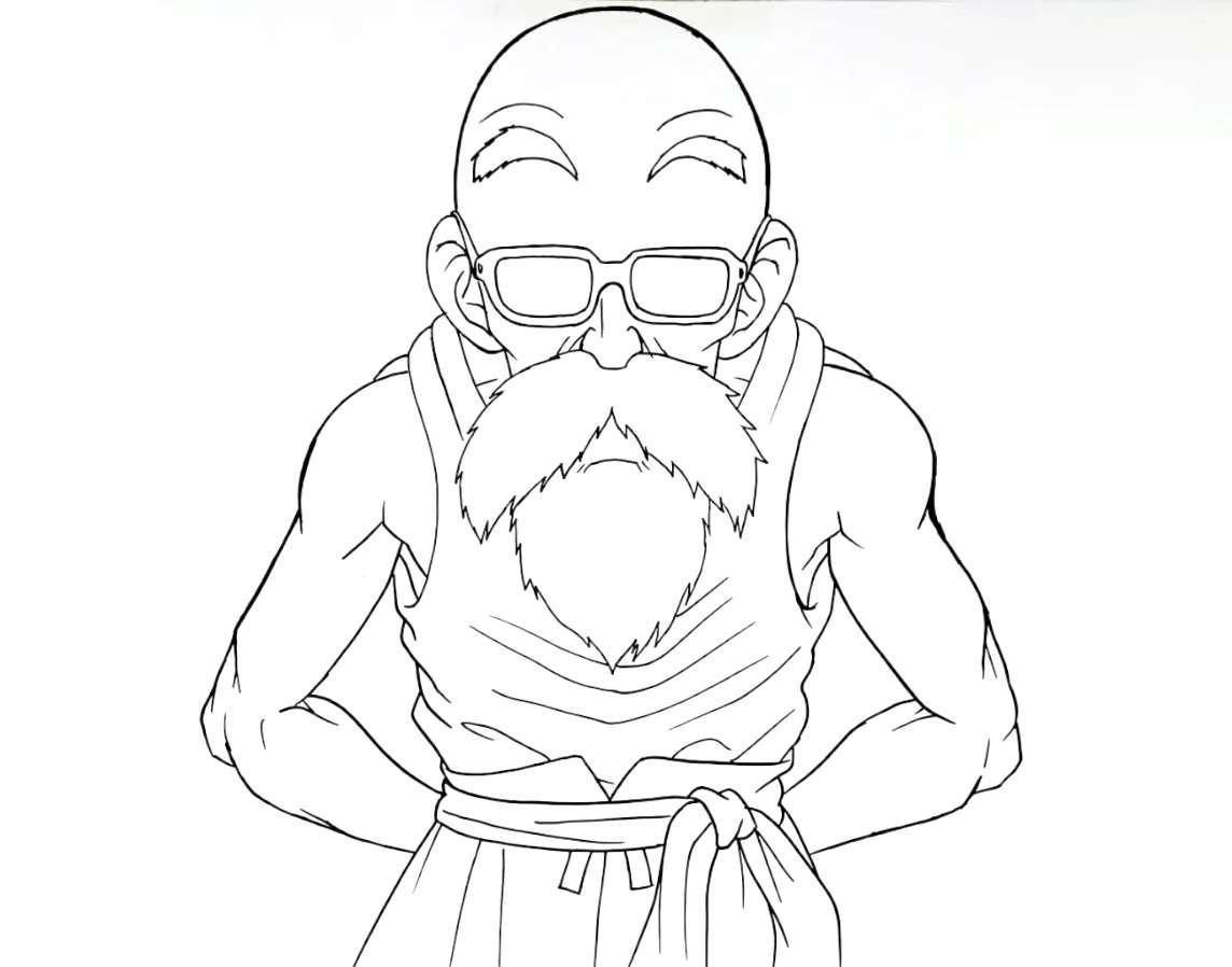 Ausmalbild Dragon Ball Master Roshi