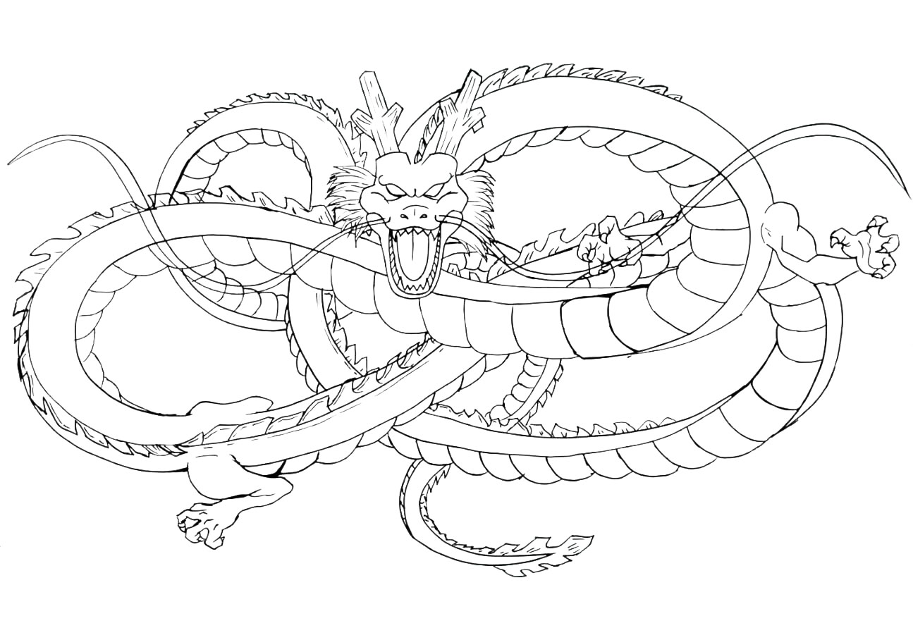 Раскраска Dragon Ball Shenron
