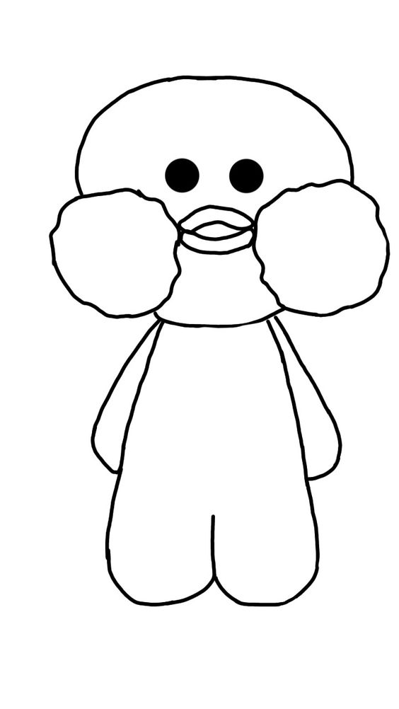Coloring page Lalafanfan full - length duck