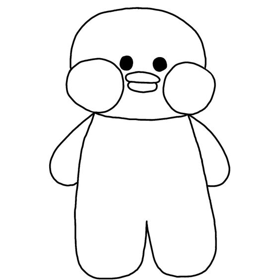 Coloring page Lalafanfan Without Clothes