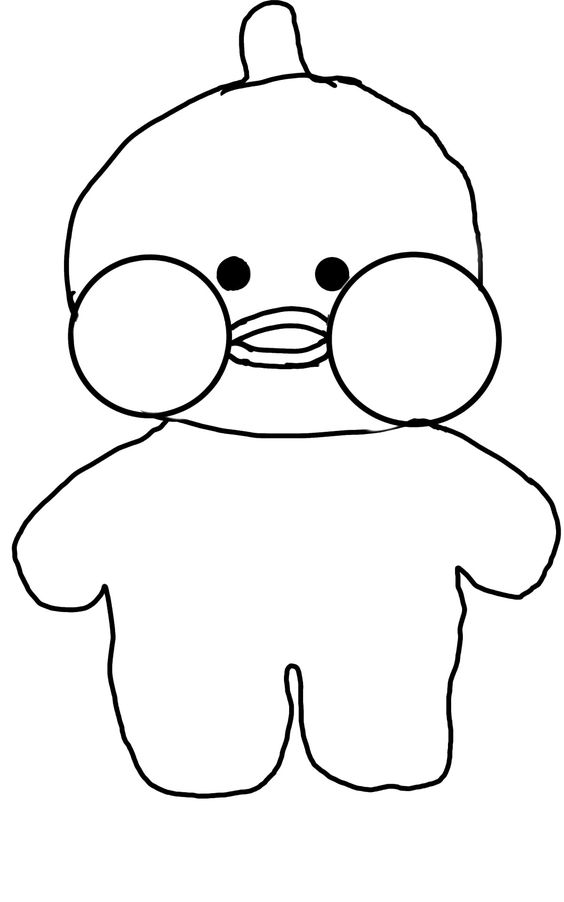 Ausmalbild Lalafanfan Zeichnung einer Ente