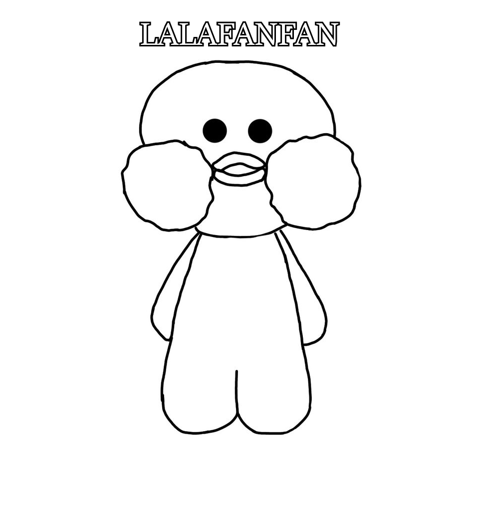 Coloring page Lalafanfan Duck
