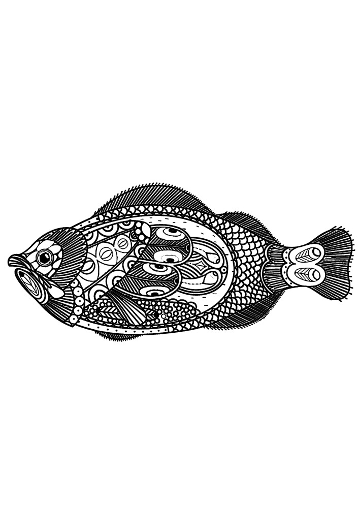 Coloring fish with a lot of details-it will be difficult, but exciting!