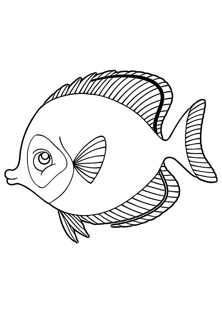 Coloriage simple poisson.