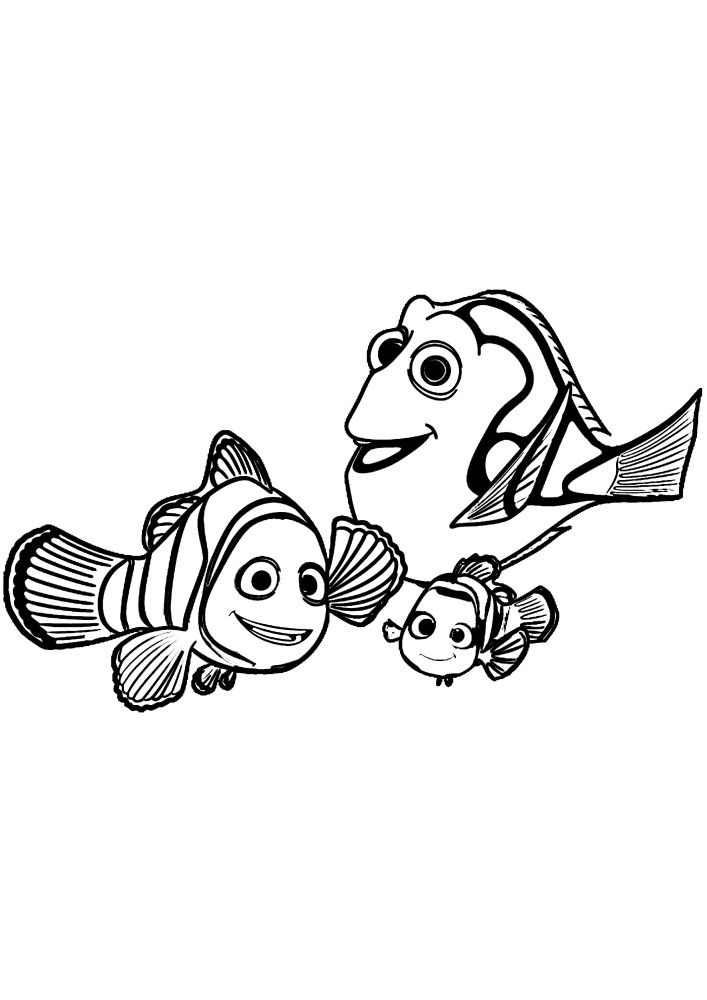 El pez Dory ve a Nemo y se regocija